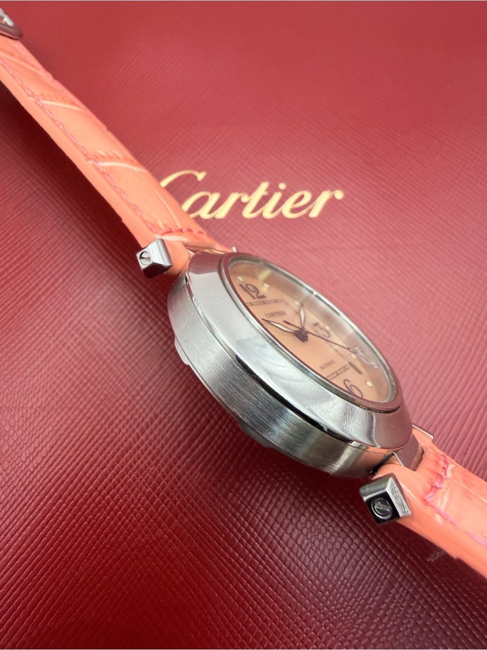 Cartier Pink Mother of Pearl Dial Automatic Pasha Watch - Picture 2 of 12